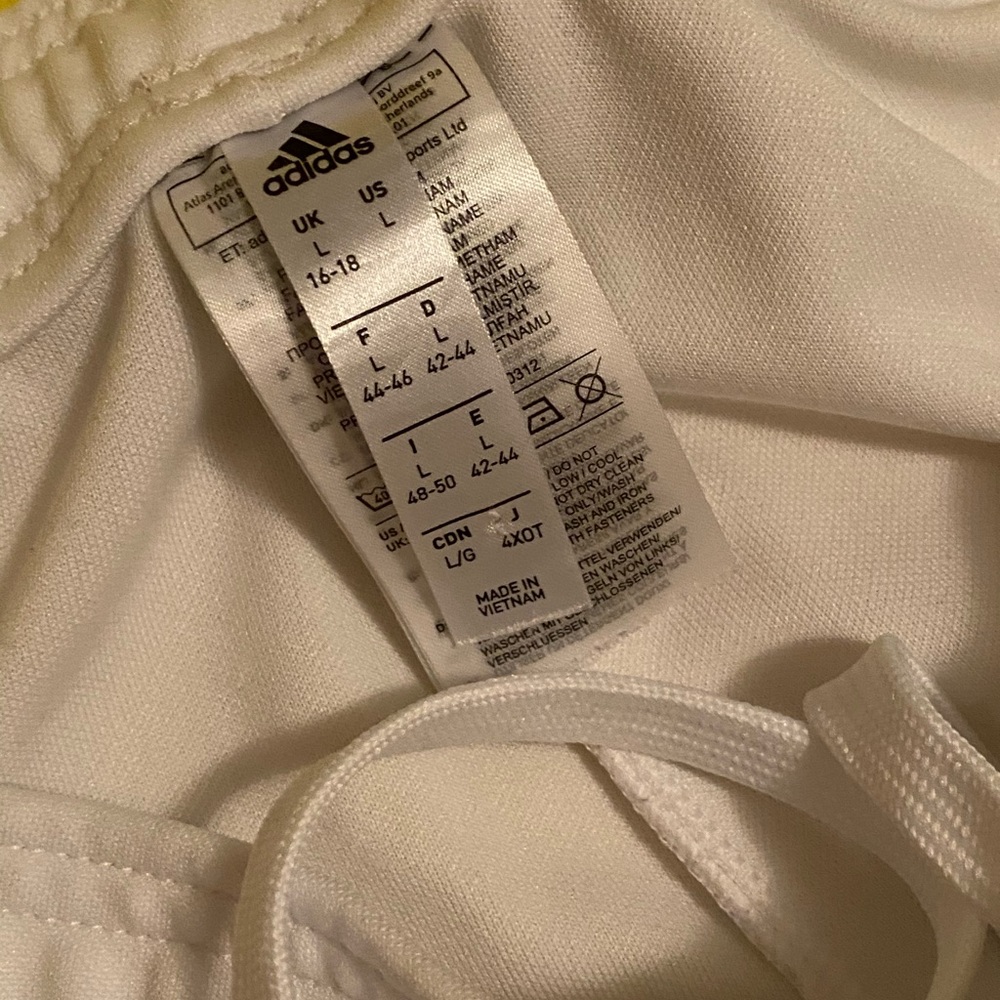 Adidas White Joggers Size Large